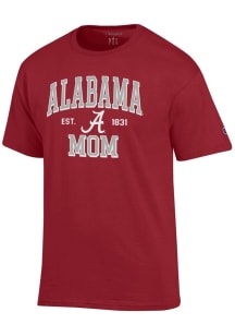 Champion Alabama Crimson Tide Crimson EST Date Mom Jersey Short Sleeve T Shirt