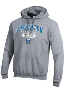 Champion Creighton Bluejays Mens Grey Class of 2028 Powerblend Long Sleeve Hoodie