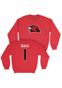 Amber Scalia  Campus Ink Miami RedHawks Youth Red NIL Player Long Sleeve Crew Sweatshirt
