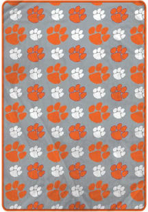 Clemson Tigers Twin XL Plush 65 x 90 Fleece Blanket - Orange