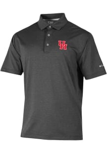 Columbia Houston Cougars Mens Black Sand Tee Short Sleeve Polo