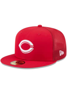 New Era Cincinnati Reds Mens Red 2026 MLB Batting Practice Fan Pack 59FIFTY Fitted Hat