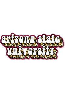 Arizona State Sun Devils 2" Stacked Bubble Text Dizzler Stickers - Maroon