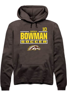 Sophia Bowman Western Michigan Broncos Mens Brown NIL Stacked Box Player Hood