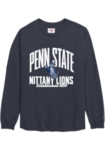 Penn State Nittany Lions Womens Navy Blue Throwback LS Tee
