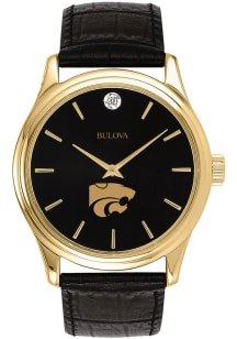 Bulova K-State Wildcats Leather Mens Watch