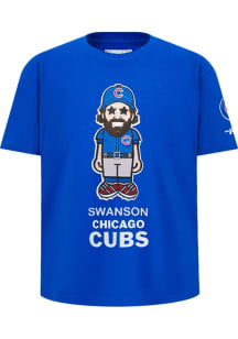 Dansby Swanson  Chicago Cubs Boys Blue Avatar Short Sleeve T-Shirt