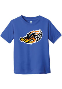 Summit Sportswear Akron RubberDucks Toddler Blue Primary Logo Short Sleeve T-Shirt