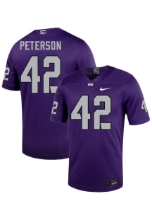 Sebastian Peterson  Nike TCU Horned Frogs Purple Football NIL Name And Number Football Jersey