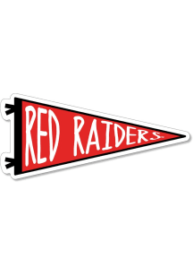 Texas Tech Red Raiders 3.5" Pennant Rugged Stickers - Red