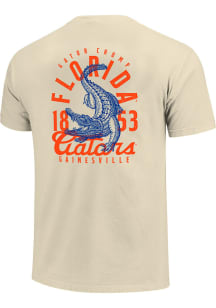 Florida Gators Ivory Mascot Overlay Short Sleeve T Shirt