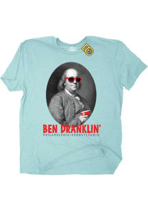 Philadelphia Light Blue Ben Dranklin Short Sleeve Fashion T Shirt