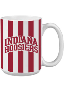 Indiana Hoosiers 15oz Stripe Ceramic Mug - Crimson