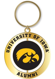 Iowa Hawkeyes Alumni Spinner Keychain - Black