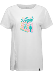 Levelwear Los Angeles Angels Womens White Influx Bold Sunrise Spring Training Short Sleeve T-Shirt