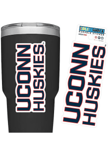 UConn Huskies Wordmark 3in Durable Stickers - Navy Blue