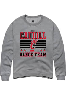 Avery Caudill Cincinnati Bearcats Mens Grey NIL Striped Player Crew