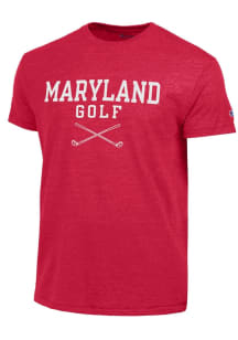 Champion Maryland Terrapins Red Mens Golf Short Sleeve Fashion T Shirt