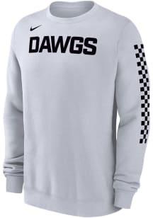 Nike Butler Bulldogs Mens White Basketball Club Long Sleeve Crew Sweatshirt