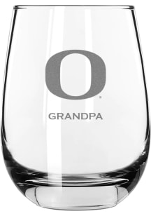 Oregon Ducks Grandpa 15oz Stemless Wine Glass - White