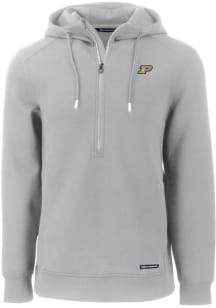 Cutter and Buck Purdue Boilermakers Mens Ash Roam Hood