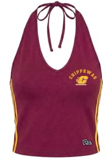 Hype and Vice Central Michigan Chippewas Womens Maroon Cheer Halter Tank Top