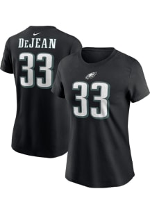 Cooper DeJean Philadelphia Eagles Womens Black Player Player T-Shirt