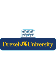 Drexel Dragons Mascot Wordmark Stickers - Navy Blue
