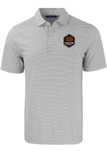Cutter and Buck Houston Dynamo Grey Forge Double Stripe Big and Tall Polo