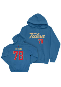Davis Dotson Tulsa Golden Hurricane Mens Royal Blue NIL Sideline Player Hood