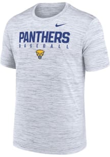 Nike Pitt Panthers White DriFit Baseball Short Sleeve T Shirt