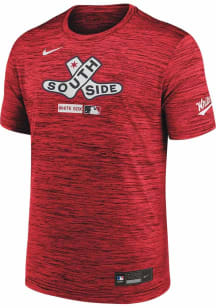 Nike Chicago White Sox Red Authentic Collection City Connect Velocity Short Sleeve T Shirt
