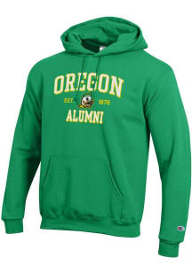 Champion Oregon Ducks Mens Green Est Alumni Powerblend Long Sleeve Hoodie