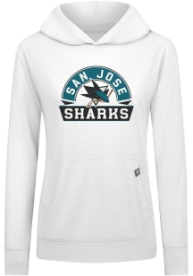 Levelwear San Jose Sharks Womens White Relay Banner Arch Hooded Sweatshirt