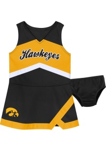 Iowa Hawkeyes Girls Black Cheer Captain Cheer Dress Set
