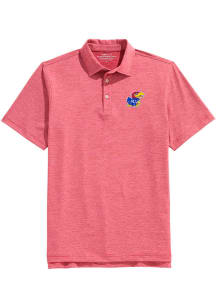 Vineyard Vines Kansas Jayhawks Mens Red St. Jean Short Sleeve Fashion Polo