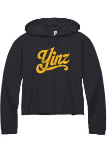 Pittsburgh Womens Black Yinz Hooded Sweatshirt