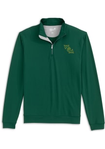 Johnnie O William & Mary Tribe Mens Green Motion Long Sleeve Qtr Zip Pullover