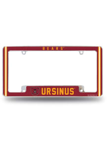 Ursinus Bears Classic All Over Chrome License Plate Frame - Silver