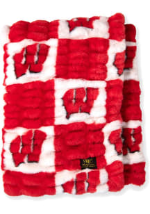 Wisconsin Badgers Hugs Raschel Throw Blanket - Red