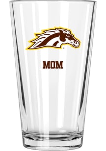 Western Michigan Broncos Mom 16oz Pint Glass - White