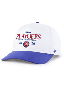 47 Detroit Pistons 2026 NBA Playoff Participant Hitch Adjustable Hat - White