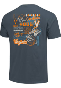 Virginia Cavaliers Womens Navy Blue Through the Years Short Sleeve T-Shirt