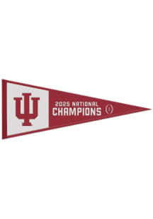 Indiana Hoosiers 2025 National Champs 13x32 Wool Pennant - Crimson