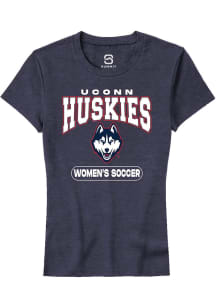 Summit Sportswear UConn Huskies Womens Navy Blue Women's Soccer Short Sleeve T-Shirt