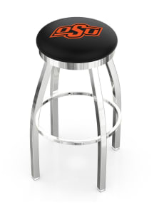 Oklahoma State Cowboys Chrome Pub Stool - Silver