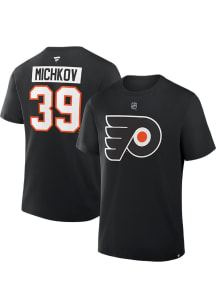 Matvei Michkov Philadelphia Flyers Black Alt Short Sleeve Player T Shirt