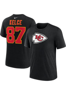 Travis Kelce Kansas City Chiefs Black Alt Short Sleeve Player T Shirt