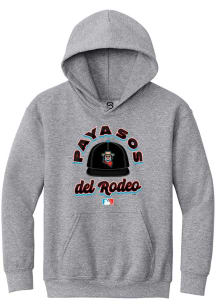Summit Sportswear Sugar Land Space Cowboys Youth Grey Circle Cap Copa Long Sleeve Hoodie