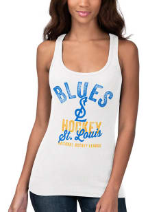 St Louis Blues Womens White Preseason Tank Top